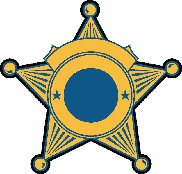 Vectorillustratie van sheriff-badge, veiligheidspolitie-badge