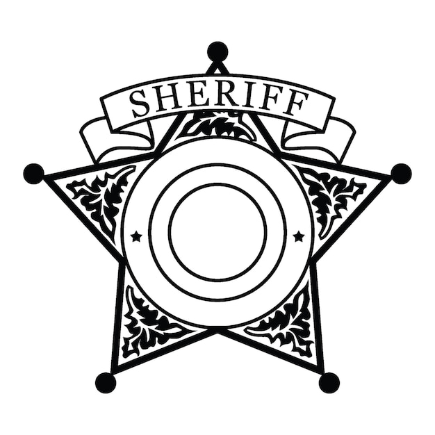 Vectorillustratie van sheriff-badge, veiligheidspolitie-badge