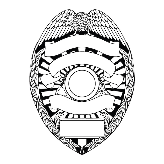 Vectorillustratie van sheriff-badge, veiligheidspolitie-badge