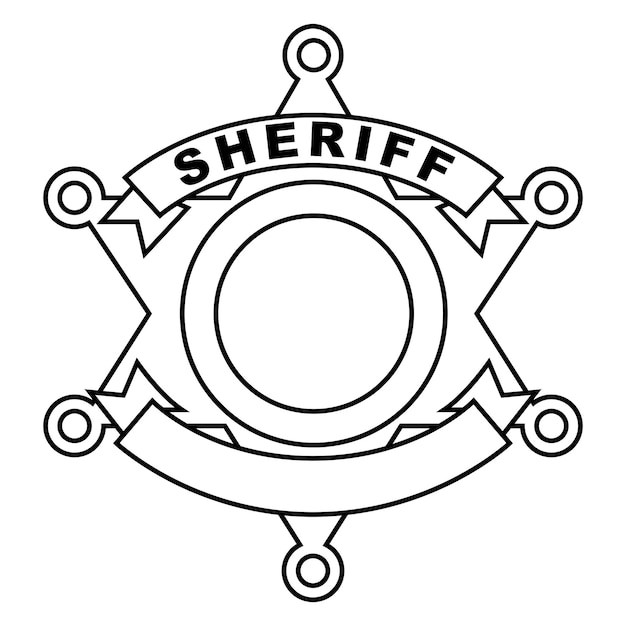 Vectorillustratie van sheriff-badge