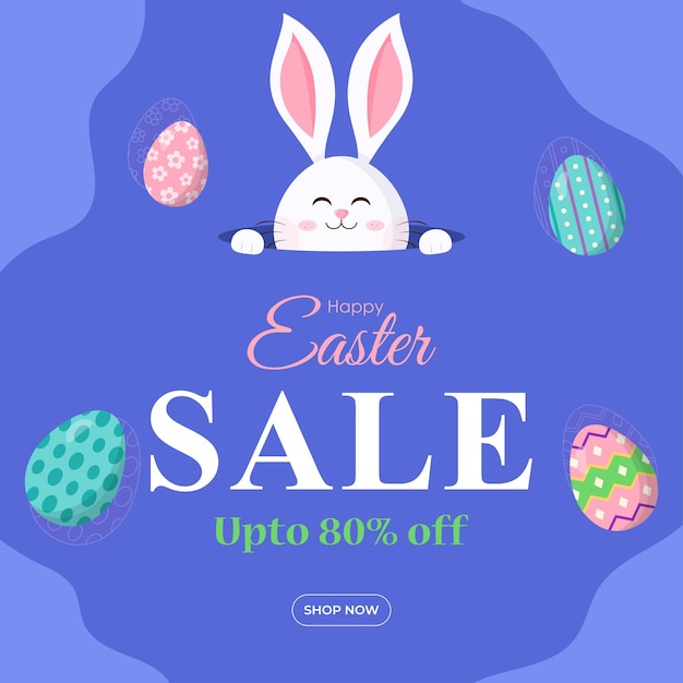 Vectorillustratie van sjabloon voor spandoek Happy Easter Sale