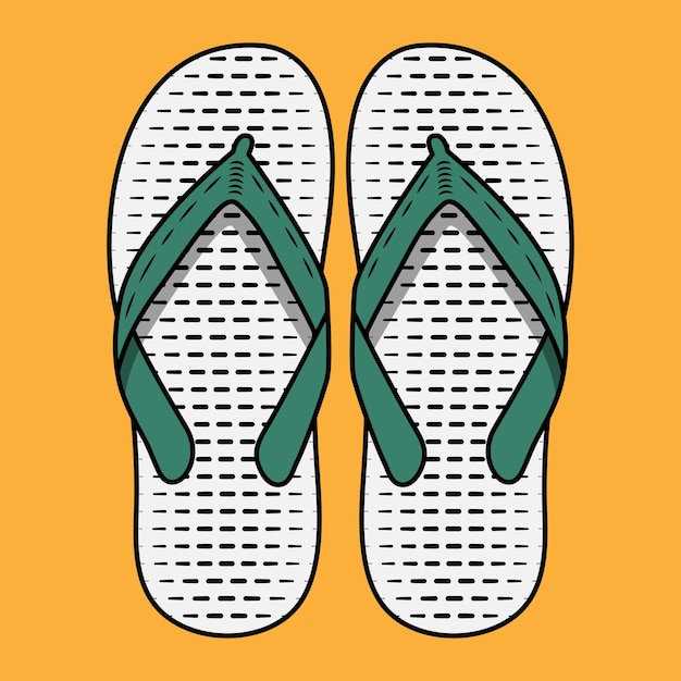 vectorillustratie van slippers, Aziatisch schoeisel, vooral Indonesië