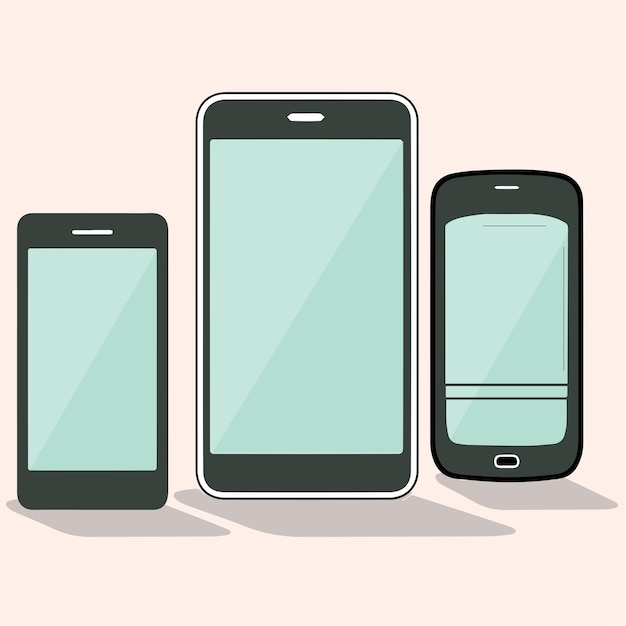 Vector vectorillustratie van smartphones