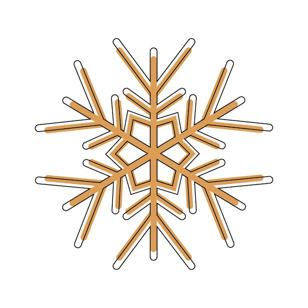 Vectorillustratie van sneeuwvlok