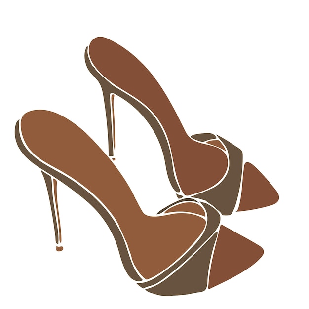 Vector vectorillustratie van stiletto sandalen