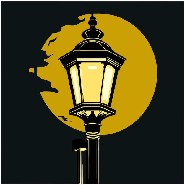 Vector vectorillustratie van straatlampen