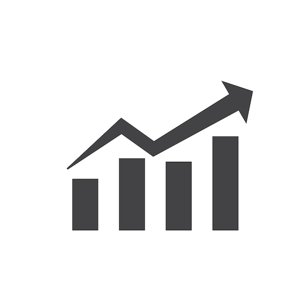 vectorillustratie van verkoopgrafiek pictogram groeigrafiek