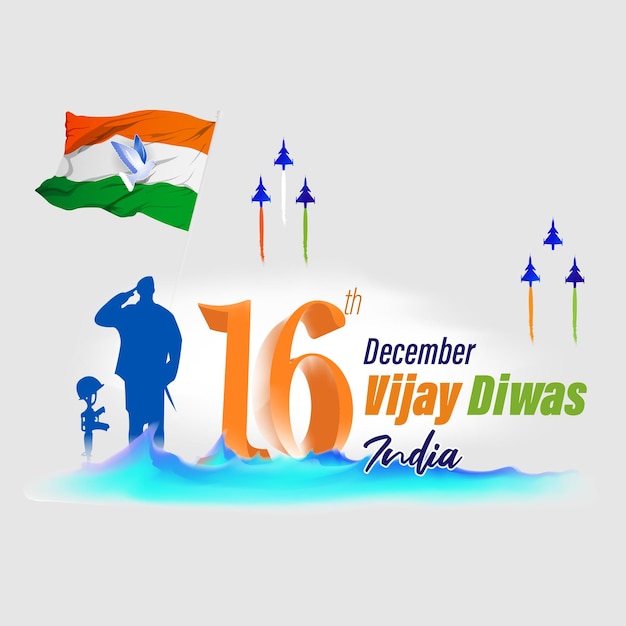 Vectorillustratie van vijay diwas-banner