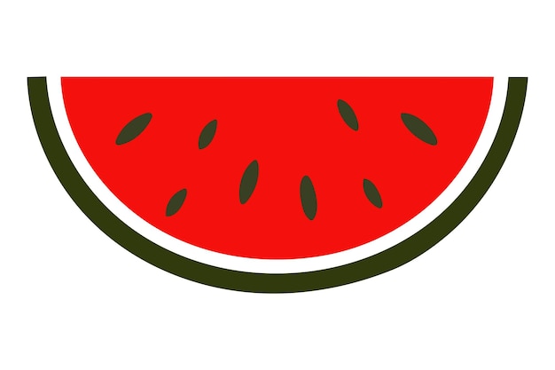 Vectorillustratie van watermeloensnijden op witte achtergrond