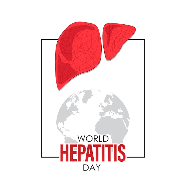 Vectorillustratie van wereld hepatitis dag. vector