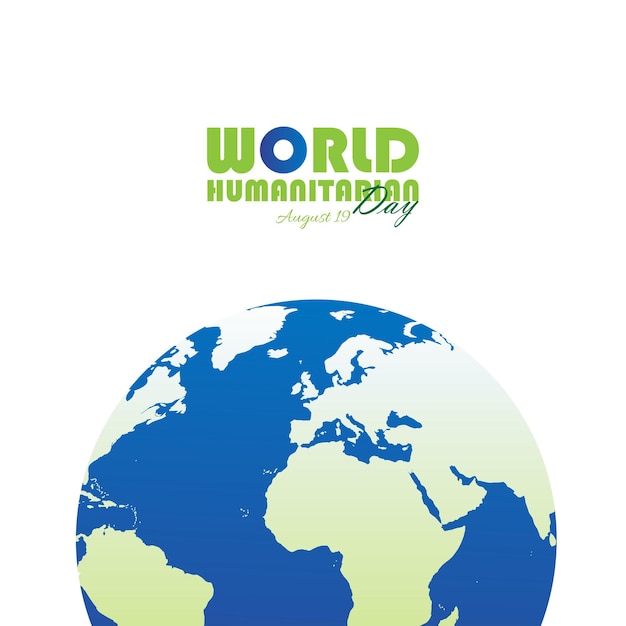 Vectorillustratie van Wereld Humanitaire Dag 19 augustus