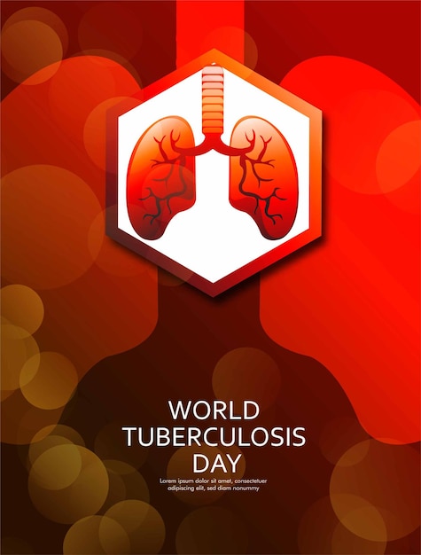 Vectorillustratie van wereld tuberculose dag poster en banner achtergrond