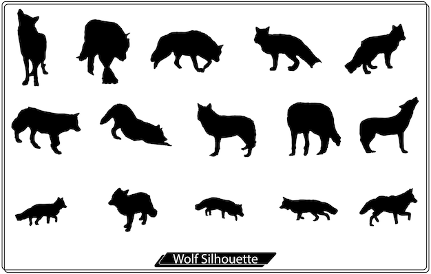 vectorillustratie van Wolf silhouet