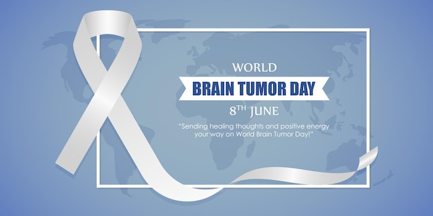 Vectorillustratie van World Brain Tumor Day 8 juni social media story feed mockup template