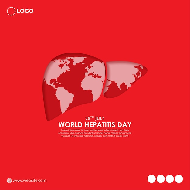 Vectorillustratie van World Hepatitis Day social media story feed mockup template