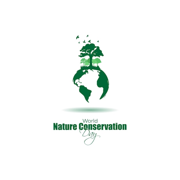 Vectorillustratie van World Nature Conservation Day social media story feed mockup template