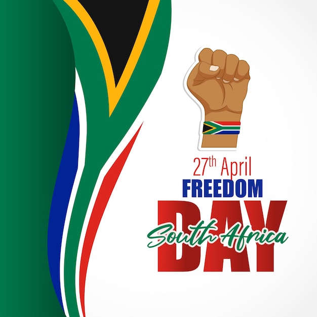 Vectorillustratie van Zuid-Afrika Vrijheidsdag