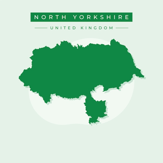 Vectorillustratie vector van de kaart van North Yorkshire Verenigd Koninkrijk