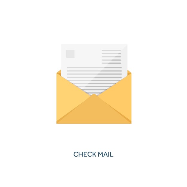 Vectorillustratie Vlakke achtergrond met envelop E-mailconcept achtergrond Spam sms en briefschrijven Brieven