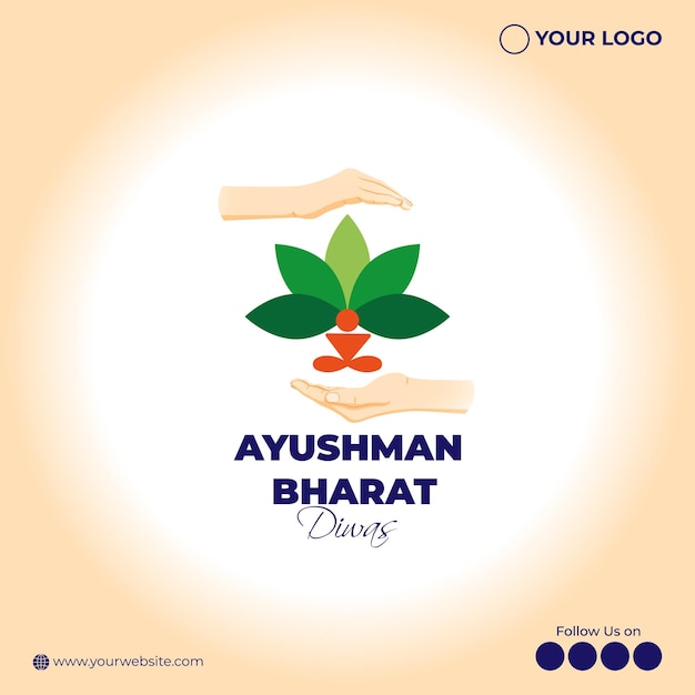 Vectorillustratie voor ayushman bharat diwas betekent blessed india day