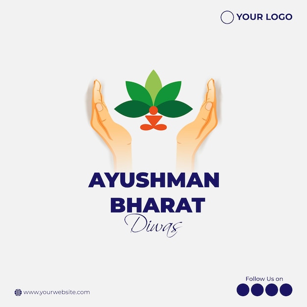 Vectorillustratie voor Ayushman Bharat Diwas betekent Blessed India Day