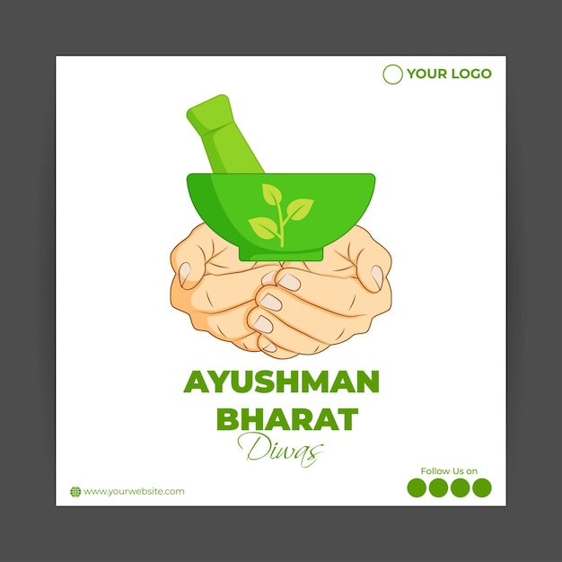 Vectorillustratie voor Ayushman Bharat Diwas betekent Blessed India Day