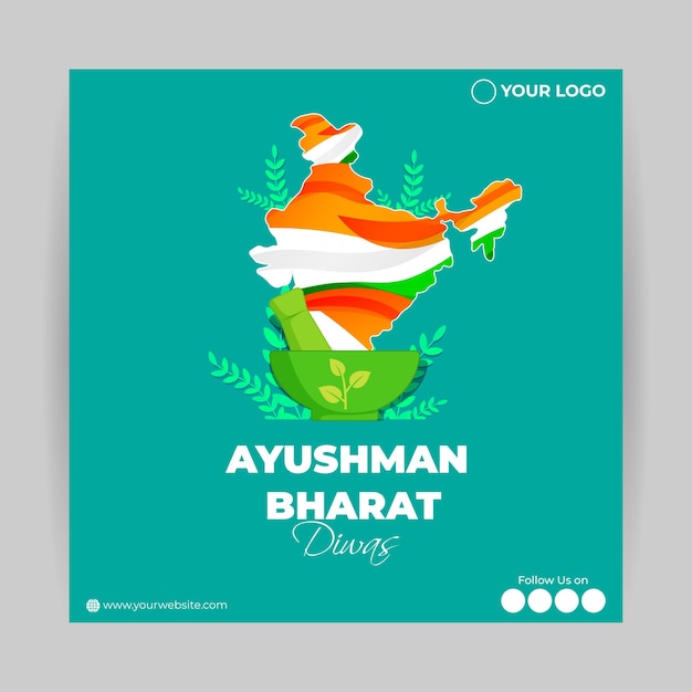 Vectorillustratie voor Ayushman Bharat Diwas betekent Blessed India Day