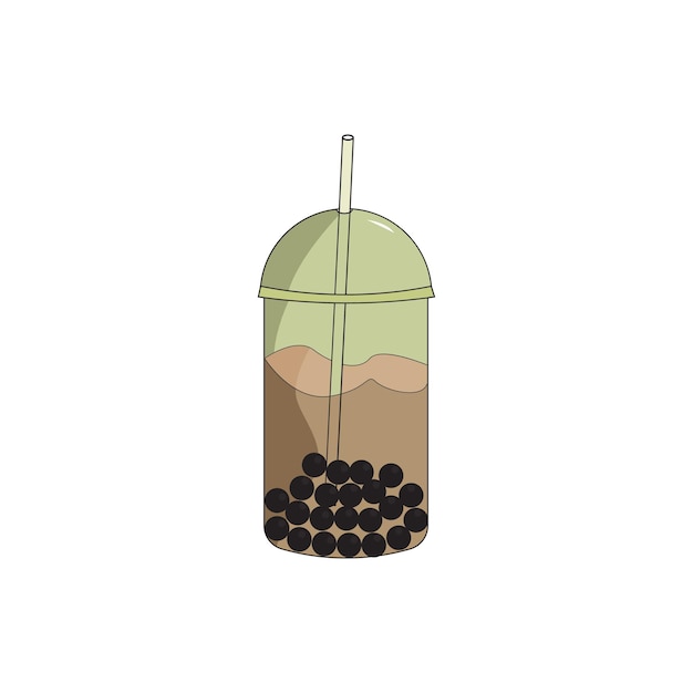 vectorillustratie voor boba drank