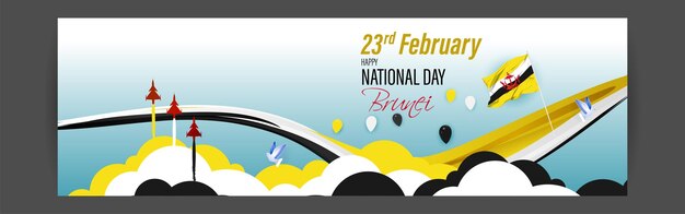 Vectorillustratie voor Brunei National Day 23 februari