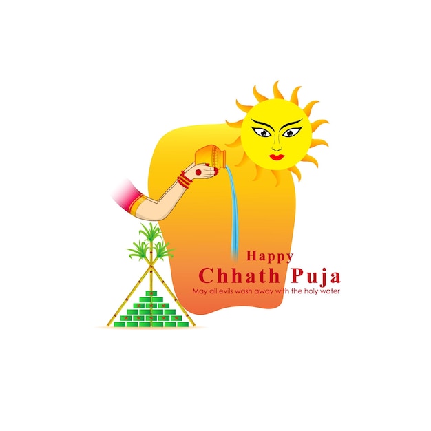 Vectorillustratie voor Chhath Puja-begroeting