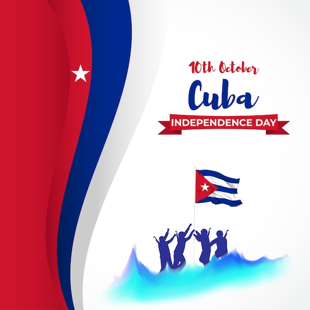 Vectorillustratie voor Cuba-onafhankelijkheidsdag-10 oktober