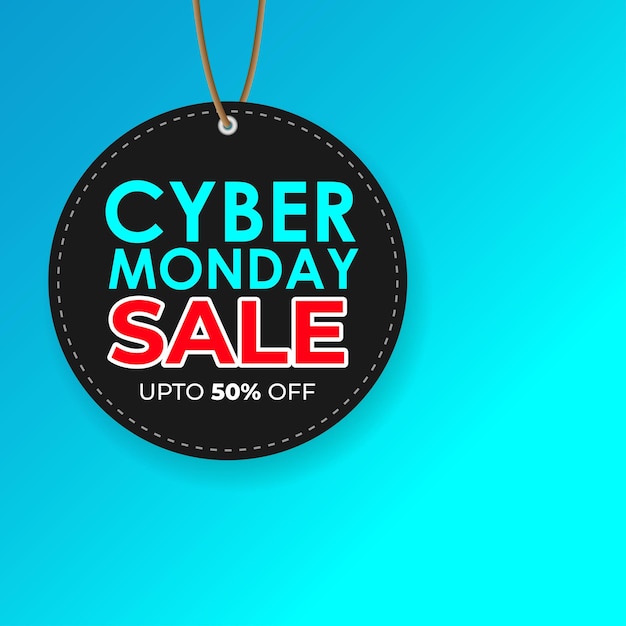 Vectorillustratie voor cyber maandag aanbieding verkoop banner poster flyer kaart