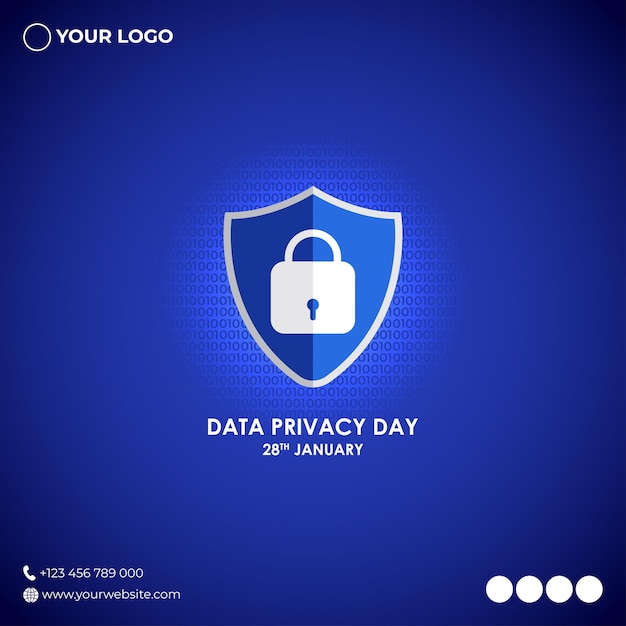 Vectorillustratie voor Data Privacy Day 28 januari