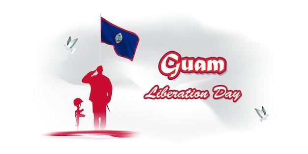 Vectorillustratie voor de bevrijdingsdag van Guam