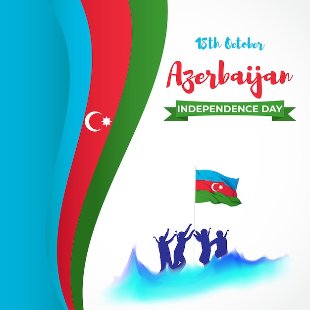 Vector vectorillustratie voor de dag van de onafhankelijkheid van azerbeidzjan.