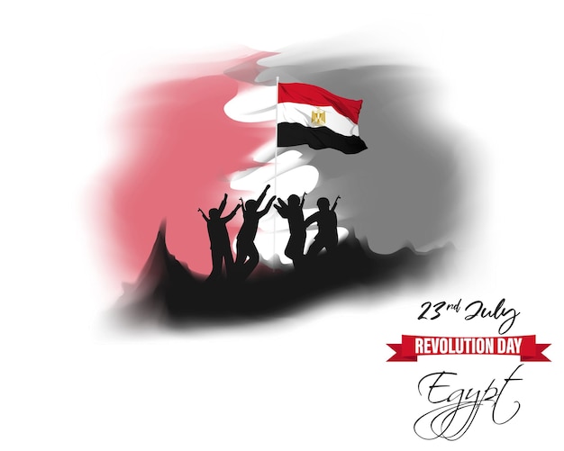 Vectorillustratie voor de dag van de revolutie in Egypte