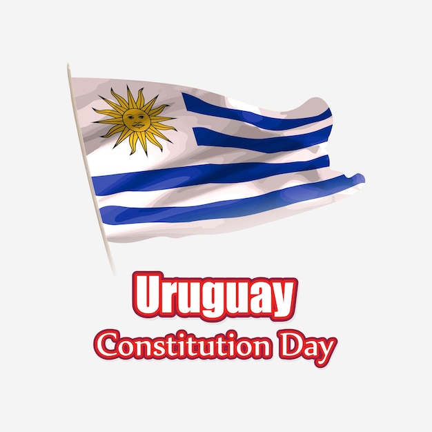 Vectorillustratie voor de grondwettelijke dag van Uruguay