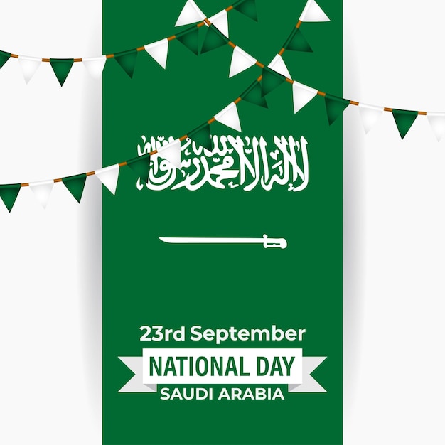 Vectorillustratie voor de nationale feestdag van Saoedi-Arabië