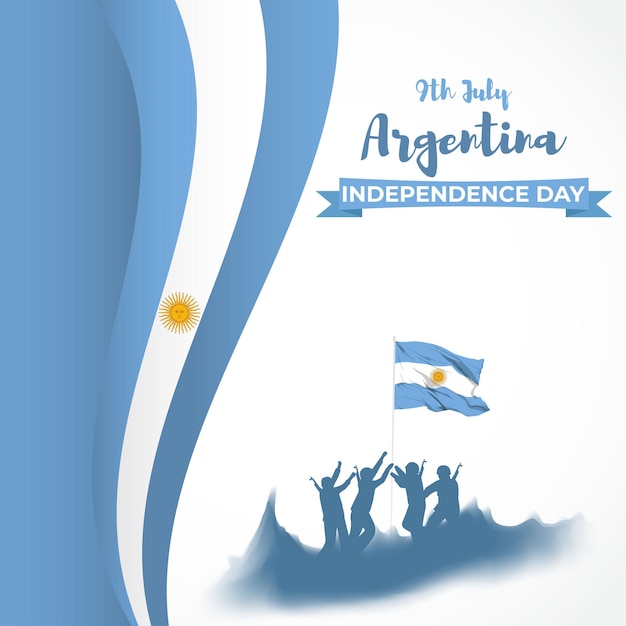 Vectorillustratie voor de onafhankelijkheidsdag van Argentinië