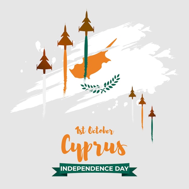 Vectorillustratie voor de onafhankelijkheidsdag van cyprus