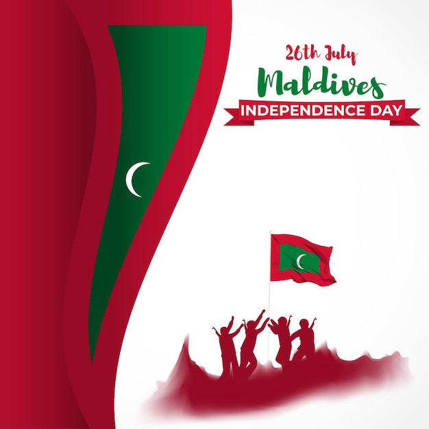 Vectorillustratie voor de onafhankelijkheidsdag van de Malediven