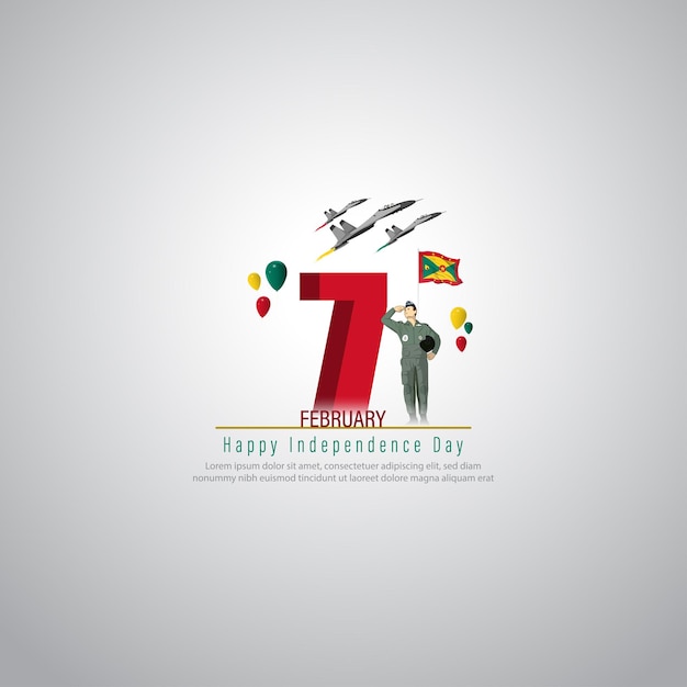 Vectorillustratie voor de onafhankelijkheidsdag van Grenada