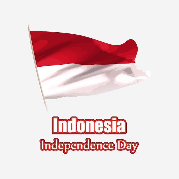 Vectorillustratie voor de onafhankelijkheidsdag van indonesië