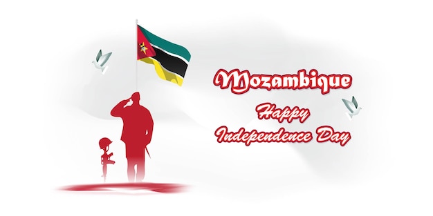 Vectorillustratie voor de onafhankelijkheidsdag van Mozambique