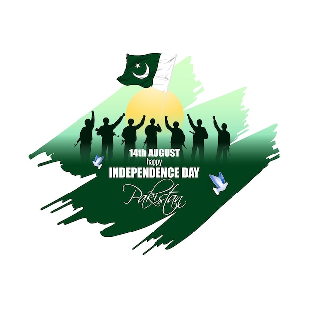 Vectorillustratie voor de onafhankelijkheidsdag van pakistan