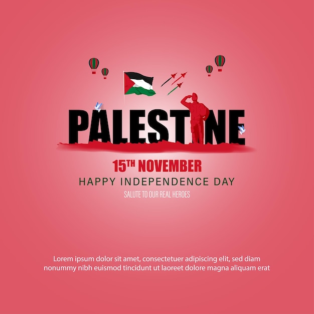 Vectorillustratie voor de onafhankelijkheidsdag van Palestina