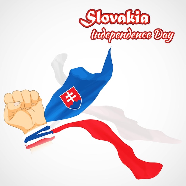 Vectorillustratie voor de onafhankelijkheidsdag van slowakije
