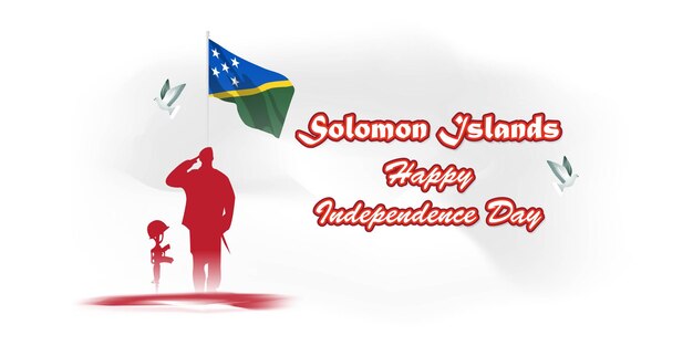 Vectorillustratie voor de onafhankelijkheidsdag van Solomon