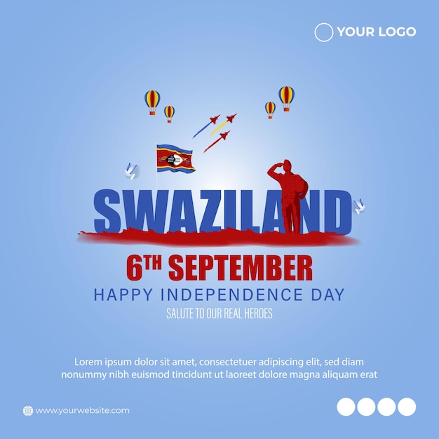 Vectorillustratie voor de onafhankelijkheidsdag van Swaziland