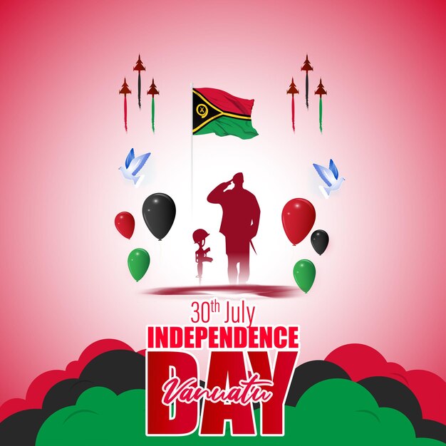 Vectorillustratie voor de onafhankelijkheidsdag van Vanuatu